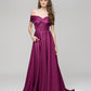 Off The Shoulder Sweetheart A Line Long Prom Dresses