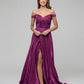 A Line Off The Shoulder Formal Party Prom Dresses