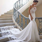 Sexy Spaghetti Strap Applique Mermaid Wedding Dresses