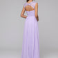 Chiffon Sweetheart Strap Long Bridesmaid Dresses With Pleated Bodice