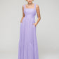 Tied Strap Tiered Smock Open Back Chiffon Bridesmaid Dresses