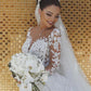 Stunning Mermaid  Long Sleeve Applique Wedding Dresses