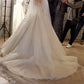 Luxury Sweetheart Long Sleeve Applique A Line Wedding Dresses