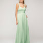 A Line Sweetheart Neckline Chiffon Straps Bridesmaid Dresses With Ribbon