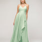 Halter Chiffon Tie Back High Low Bridesmaid Dresses