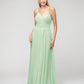 Sweetheart Chiffon Long Bridesmaid Dresses With Crisscross Back