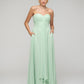 A Line Chiffon Strapless Bridesmaid Dresses With Ribbons