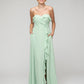 A Line Chiffon Strapless Bridesmaid Dresses With Ruffles