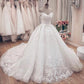 Sweetheart Off The Shoulder Ball Gown Wedding Dresses With Chapel Train