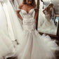 V Neck Off The Shoulder Applique Mermaid Wedding Dresses