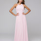 A Line Halter Chiffon Bridesmaid Dresses With Bow