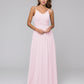 A Line Spaghetti Strap Chiffon Bridesmaid Dresses With Twist-Knot