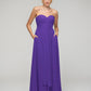 A Line Chiffon Strapless Bridesmaid Dresses With Ribbons