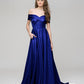 Off The Shoulder Sweetheart A Line Long Prom Dresses