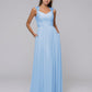 sky blue  chiffon bridesmaid dresses