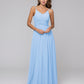 A Line Spaghetti Strap Chiffon Bridesmaid Dresses With Twist-Knot