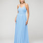 Sweetheart Chiffon Long Bridesmaid Dresses With Crisscross Back