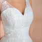 Straps V Neck Applique A Line Wedding Dresses