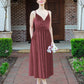 Glamorous A Line Tea Length Velvet Bridesmaid Dresses