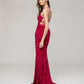 Glitter Sequin Spaghetti Strap Fitted Special Occasion Party Dresses