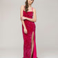 Glitter Sequin Spaghetti Strap Fitted Special Occasion Party Dresses