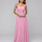 A Line Spaghetti Strap Chiffon Bridesmaid Dresses With Twist-Knot