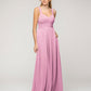 A Line Sweetheart Neckline Chiffon Straps Bridesmaid Dresses With Ribbon