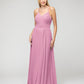 Sweetheart Chiffon Long Bridesmaid Dresses With Crisscross Back