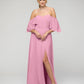 Sweetheart Chiffon Flutter Sleeve Bridesmaid Dresses With Split