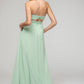 A Line Chiffon Strapless Bridesmaid Dresses With Ribbons