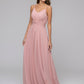 A Line Spaghetti Strap Chiffon Bridesmaid Dresses With Knot