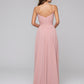 A Line Spaghetti Strap Chiffon Bridesmaid Dresses With Knot