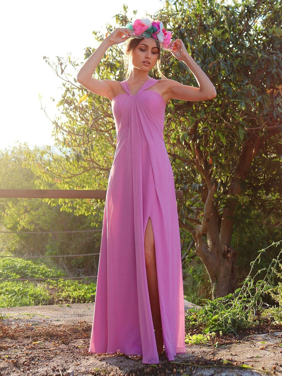 Convertible Straps Draped Chiffon Bridesmaid Dresses