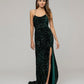 Long Formal Party Prom Gown With All Over Sequin