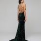 Long Formal Party Prom Gown With All Over Sequin