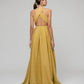 Long Scoop A Line Formal Party Prom Dresses