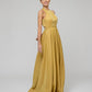 Long Scoop A Line Formal Party Prom Dresses