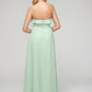 A Line Chiffon Strapless Bridesmaid Dresses With Ruffles