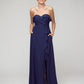 A Line Chiffon Strapless Bridesmaid Dresses With Ruffles