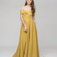 Off The Shoulder Sweetheart A Line Long Prom Dresses
