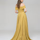 Off The Shoulder Sweetheart A Line Long Prom Dresses