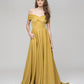 Off The Shoulder Sweetheart A Line Long Prom Dresses