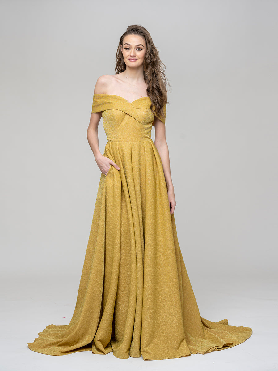 Off The Shoulder Sweetheart A Line Long Prom Dresses