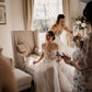 Off The Shoulder Sweetheart Applique A Line Wedding Dress