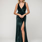 Sheath Floor Length Pluning V Neck Velvet Bridesmaid Dresses