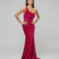 Sequin Open Back Fitted Formal Party Prom Dresses