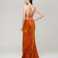 Spaghetti Strap Sequin Fitted Prom Dresses With Side Slit