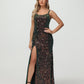 Luxury Spaghetti Strap Crisscross Back Sheath Prom Dresses