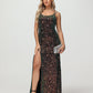 Luxury Spaghetti Strap Crisscross Back Sheath Prom Dresses