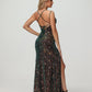 Luxury Spaghetti Strap Crisscross Back Sheath Prom Dresses